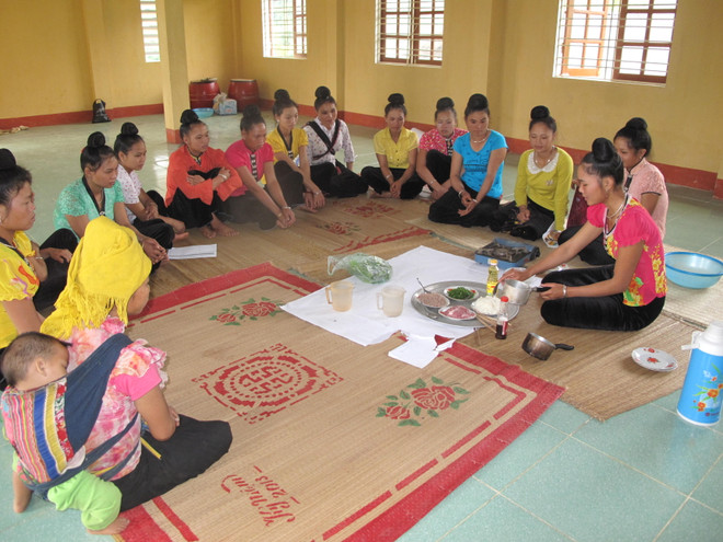 Thú vị với mô hình câu lạc bộ dinh dưỡng của các bà mẹ vùng cao ảnh 1