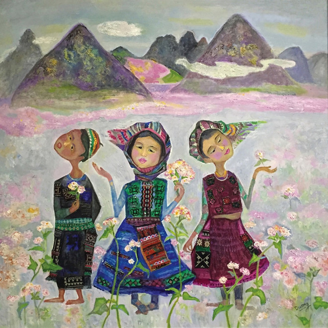 'Mùa hoa tam giác mạch' của Đặng Thị Dương. Cựu binh Mỹ 'đối thoại' với các họa sỹ Việt về tình yêu nghệ thuật ảnh 10