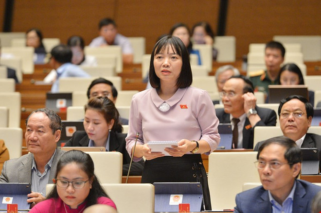 Đại biểu Nguyễn Thị Việt Nga, Đoàn đại biểu Quốc hội tỉnh Hải Dương. (Ảnh: PV/Vietnam+) Đại biểu Quốc hội: Tiết kiệm, chống lãng phí phải đi vào thực chất ảnh 2