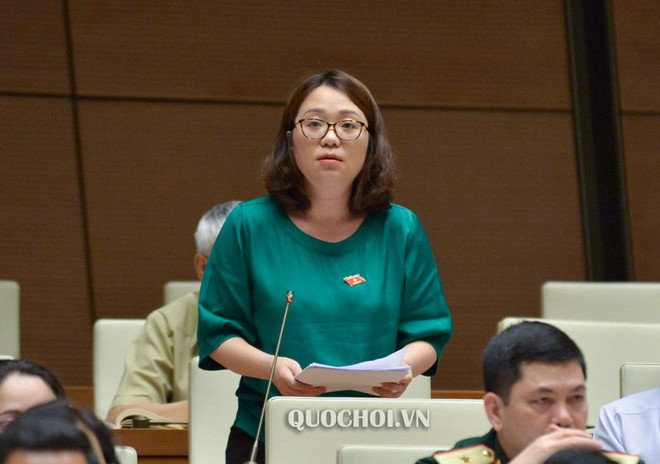 Đại biểu Phạm Thị Minh Hiền, Đoàn đại biểu Quốc hội tỉnh Phú Yên. (Ảnh: Quochoi.vn) Đại biểu Quốc hội: "Kết quả ngành giáo dục là điểm kém sáng nhất" ảnh 1
