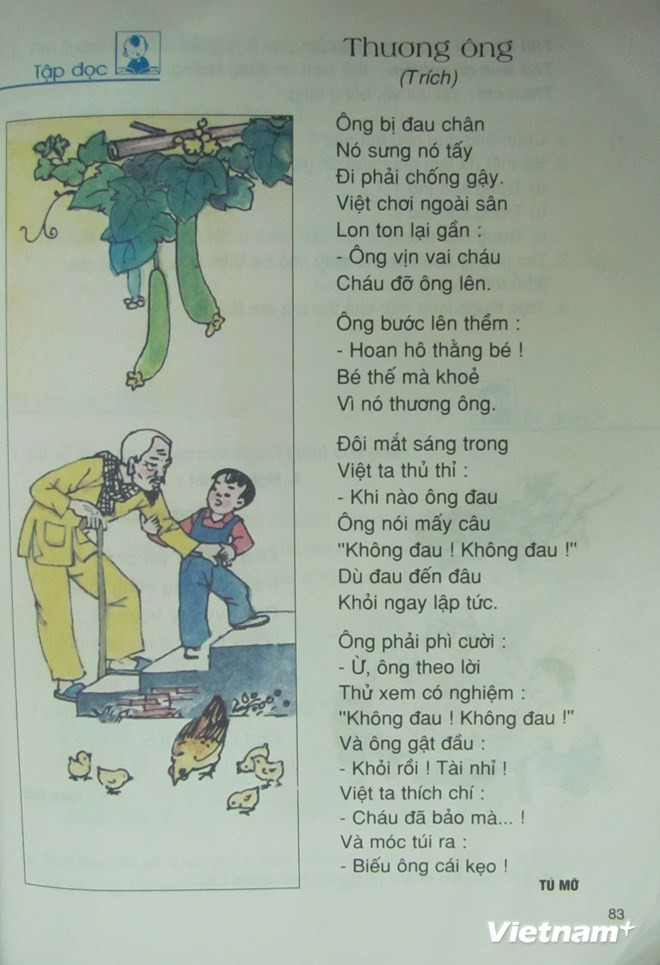 Chủ biên sách giáo khoa "trần tình" về bài thơ “Thương ông" ảnh 1