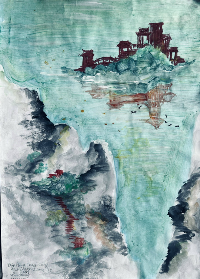 'Thơ đi sứ' sống động trong tranh màu nước của họa sỹ 17 tuổi ảnh 4