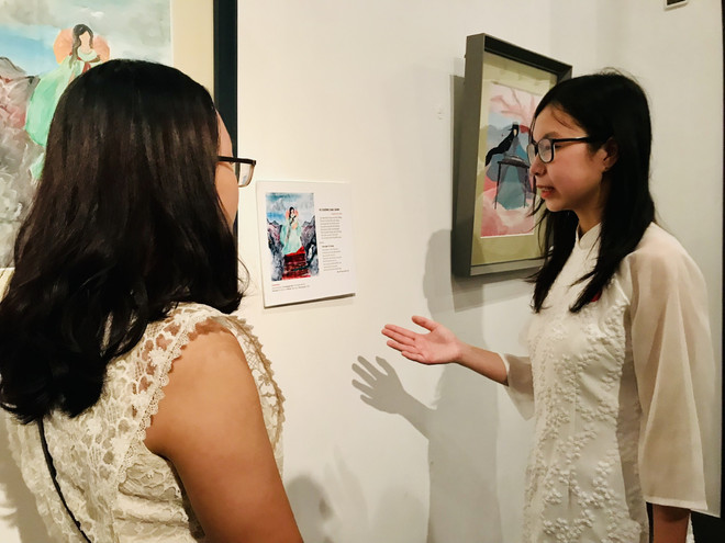 'Thơ đi sứ' sống động trong tranh màu nước của họa sỹ 17 tuổi ảnh 3