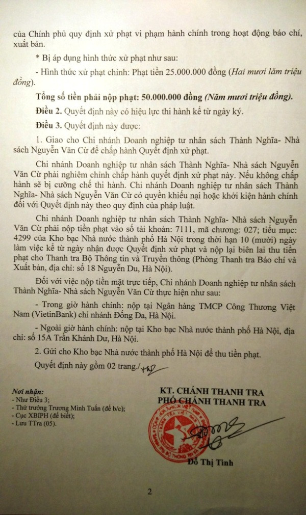 Phát hành sách đã có quyết định thu hồi, một nhà sách bị phạt nặng ảnh 2