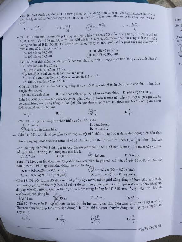 Đề thi tuyển sinh đại học năm 2014 môn Vật lý, khối A-A1 ảnh 3