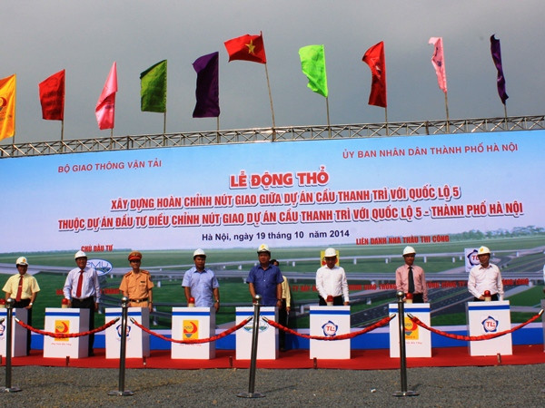 Động thổ gói thầu xây dựng nút giao cầu Thanh trì-Quốc lộ 5 ảnh 1