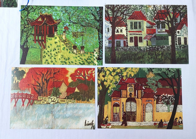 Ngắm một 'Hà Nội thu nhỏ bỏ túi' trong tranh của họa sỹ Ngọc Linh ảnh 6