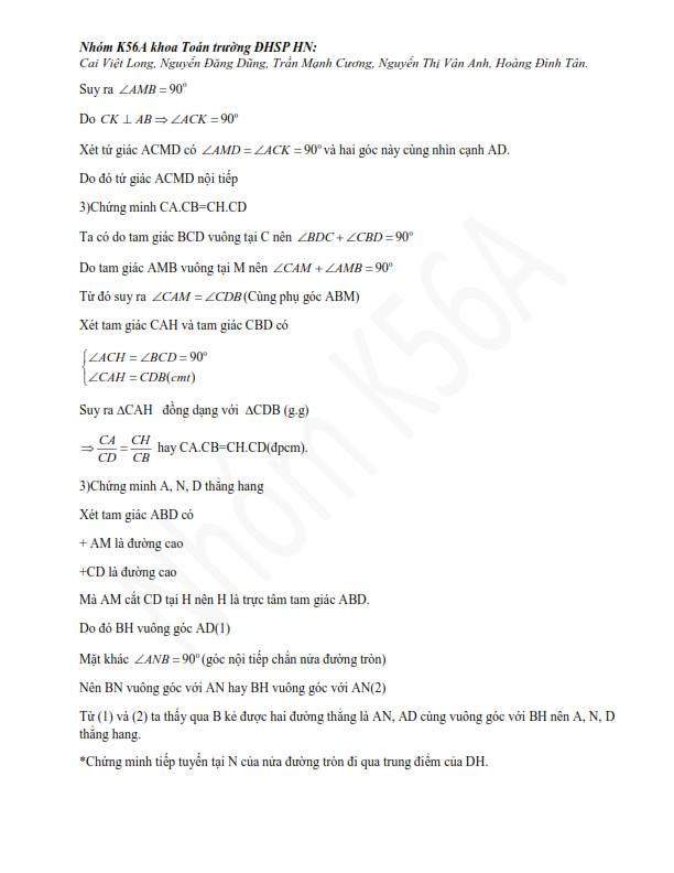 Hướng dẫn giải đề thi môn Toán tuyển sinh vào lớp 10 ở Hà Nội ảnh 6