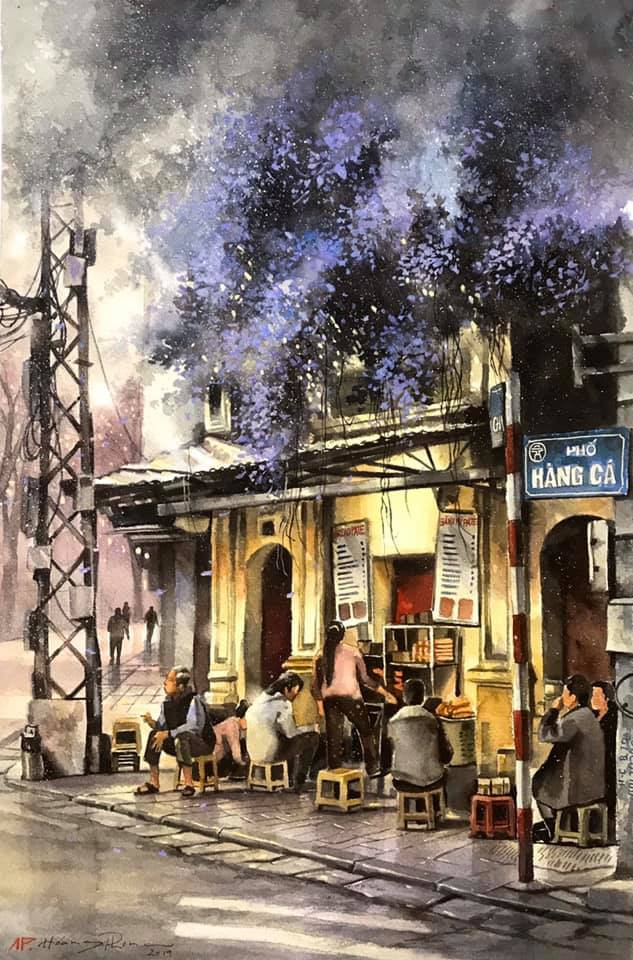 ‘‘Mùa COVID,’’ nhớ Hà Nội nắng vàng qua tranh của một người yêu Thủ đô ảnh 7