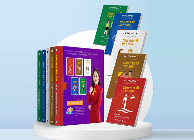 Bộ sách "Tinh hoa dạy con" gồm 5 cuốn. (Ảnh: TGCC) sachhaily.jpg