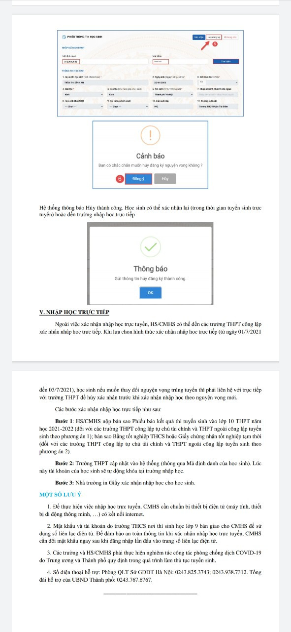 Hà Nội hướng dẫn học sinh làm thủ tục nhập học vào lớp 10 ảnh 6