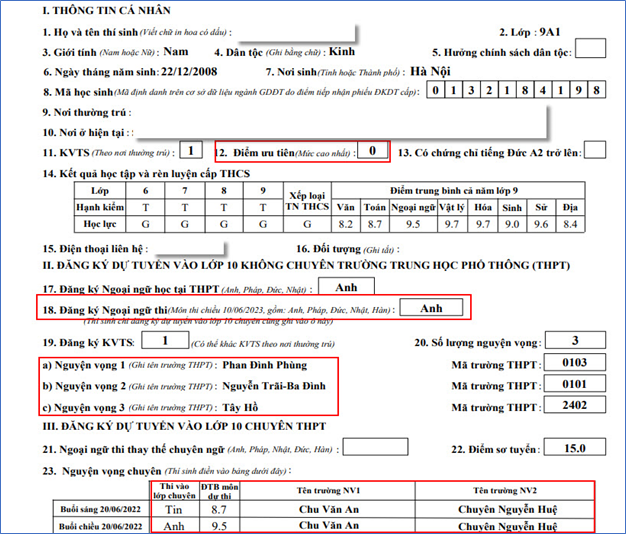 Hà Nội hướng dẫn thí sinh rà soát thông tin đăng ký dự thi lớp 10 ảnh 3