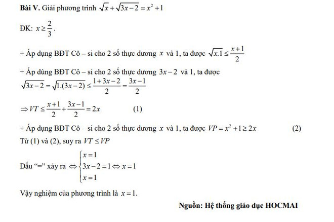 Gợi ý giải đề thi môn Toán kỳ thi tuyển vào lớp 10 tại Hà Nội ảnh 8