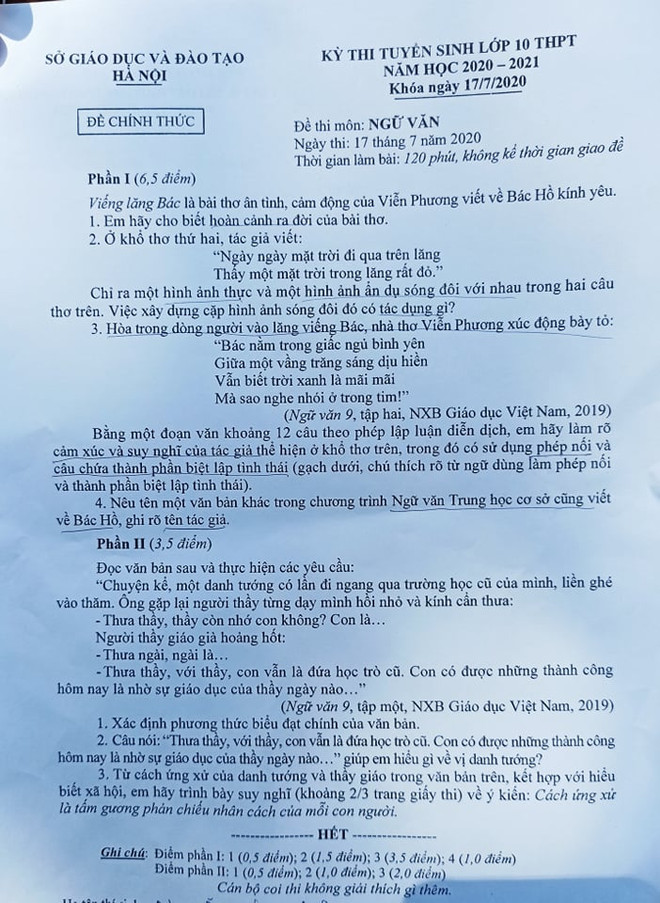 Thi vào lớp 10: Giáo viên nhận định phổ điểm môn văn ở mức 6-7 ảnh 2