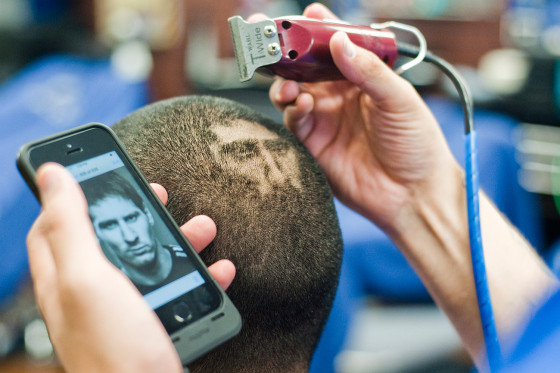 Trào lưu vẽ mặt các thần tượng lên đầu tại World Cup 2014 ảnh 1