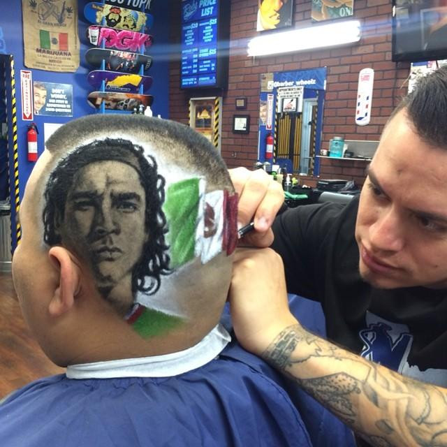 Trào lưu vẽ mặt các thần tượng lên đầu tại World Cup 2014 ảnh 5