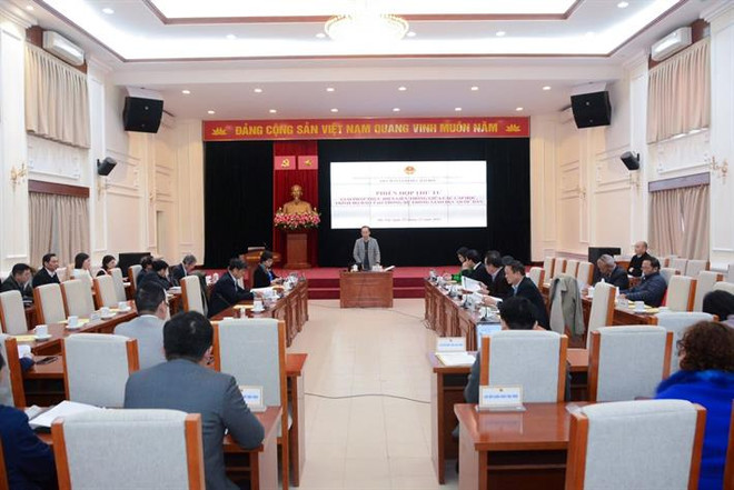 Phiên họp của Tiểu ban Giáo dục đại học. (Ảnh: Bộ GD-ĐT) lien-thong-8040.jpg