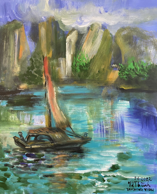 Họa sỹ Văn Dương Thành 'kể chuyện' thời thơ ấu qua triển lãm tại Italy ảnh 3