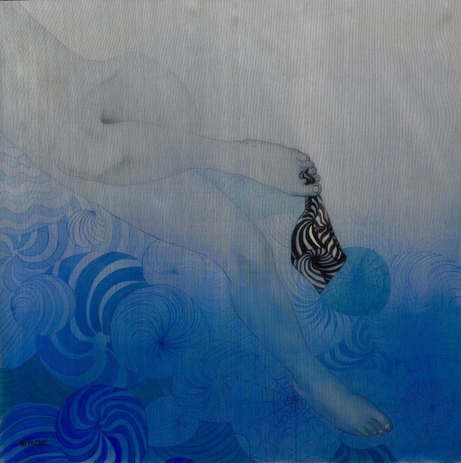 Triển lãm “Hương lụa”: Cuộc đối thoại giữa lụa và nữ họa sỹ 8X ảnh 5