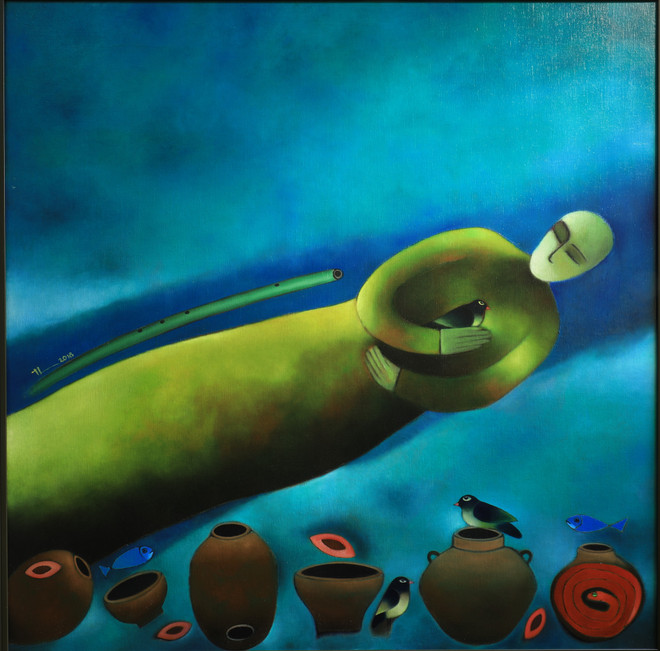 Người thổi sáo: Khi nhà thơ Nguyễn Quang Thiều đem thi ca vào hội họa ảnh 1