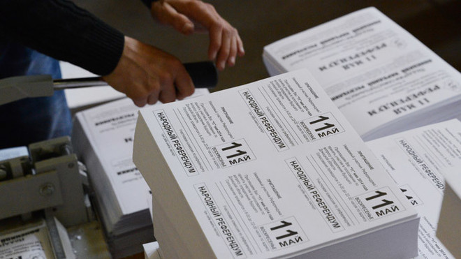 Trưng cầu dân ý tại hai tỉnh miền Đông của Ukraine ảnh 1