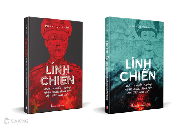 Hai mẫu bìa của nhật ký 'Lính chiến.' (Ảnh: Trái tim người lính) 'Lính chiến': Nhật ký xúc động của dũng sỹ bắn rơi 19 máy bay địch ảnh 1