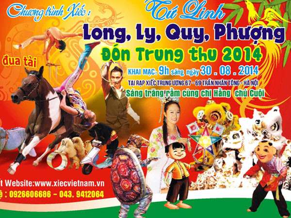 Đưa “Tứ linh” lên sân khấu xiếc Trung Thu 2014 ở Hà Nội ảnh 1