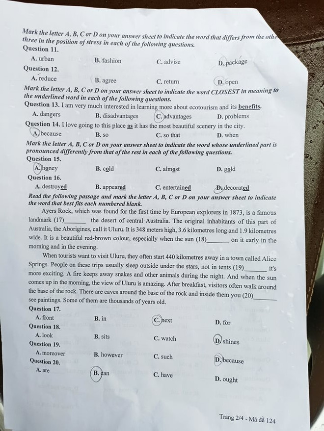 Hà Nội: Đề thi chính thức vào lớp 10 môn Ngữ văn và Ngoại ngữ ảnh 3