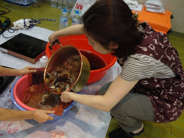 Thực hành phương pháp nhuộm màu kusaki-zome tại Hà Nội ảnh 5