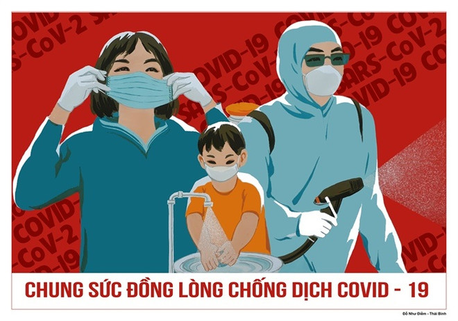 Họa sỹ Việt hào hứng vẽ tranh cổ động phòng, chống dịch COVID-19 ảnh 1