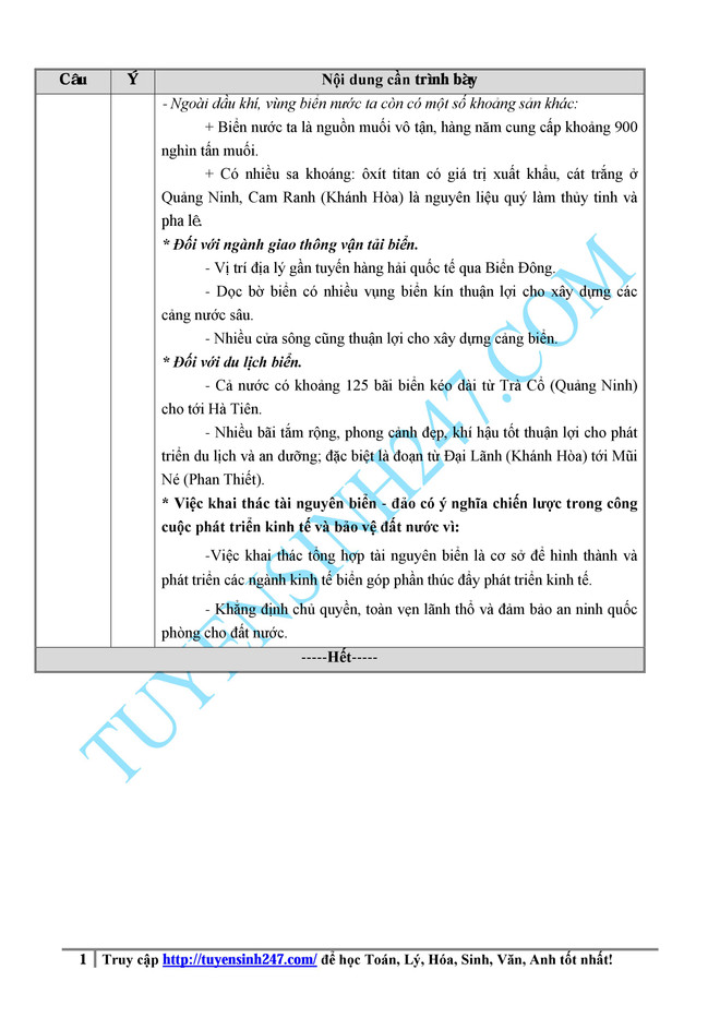 Hướng dẫn giải đề thi môn Địa lý kỳ thi trung học phổ thông Quốc gia ảnh 5