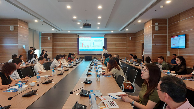 Quang cảnh tọa đàm. (Ảnh: Minh Thu/Vietnam+) Sử dụng công nghệ AI để 'truy lùng' website vi phạm bản quyền ảnh 1