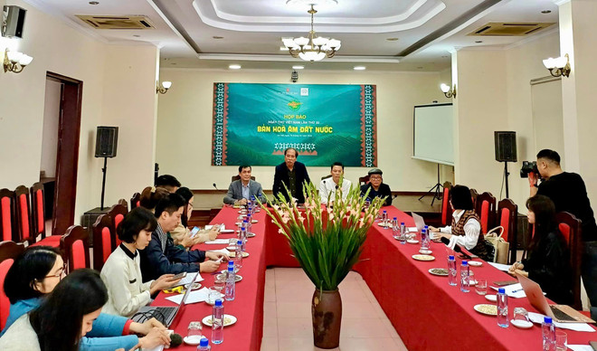 Hội Nhà văn Việt Nam tổ chức họp báo thông tin về Ngày thơ Việt Nam. (Ảnh: Lữ Mai/Vietnam+) ngaytho22.jpg