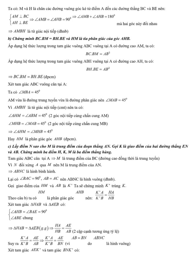 Gợi ý đáp án đề thi môn Toán kỳ thi tuyển sinh vào lớp 10 của Hà Nội ảnh 5