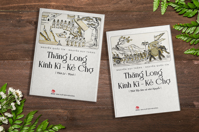 Bộ sách ngược dòng lịch sử, khắc họa Thăng Long-Hà Nội trong giai đoạn từ thế kỷ 16 đến thế kỷ 19. (Ảnh: Kim Đồng) Kinh thành Thăng Long thế kỷ 16-19 sống động trong bộ sách mới ảnh 1