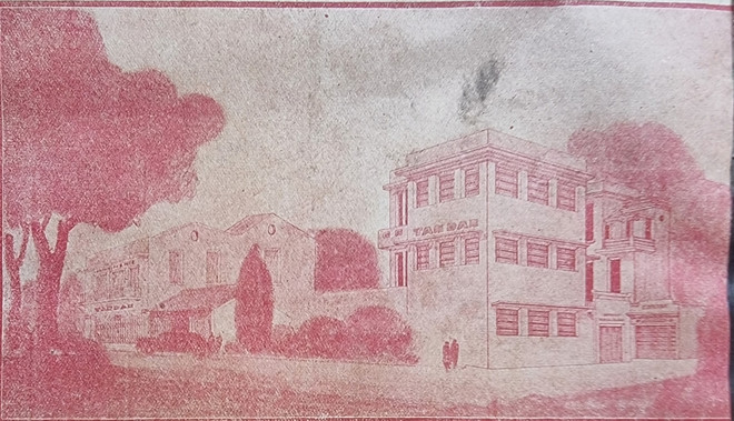 Nhà in Tân Dân do nhà viết kịch Vũ Đình Long thành lập năm 1930. (Ảnh trưng bày tại triển lãm) Triển lãm trực tuyến nhìn lại 'thuở bình minh' của báo chí Việt Nam ảnh 1