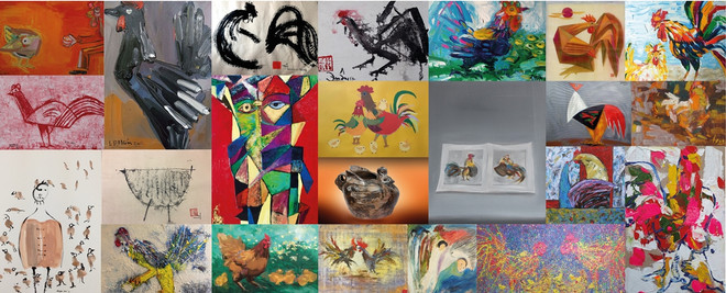 Nhóm họa sỹ G39 tái ngộ công chúng bằng loạt tranh vẽ gà ảnh 1