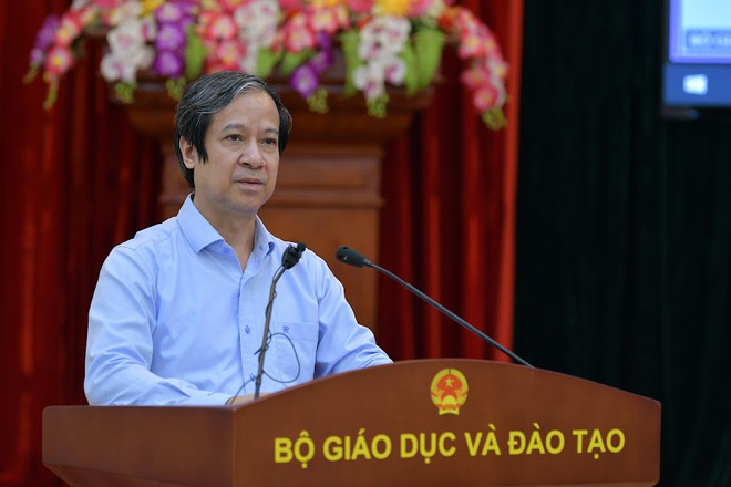 Bộ trưởng Bộ Giáo dục và Đào tạo Nguyễn Kim Sơn phát biểu chỉ đạo tại Hội nghị Giáo dục Đại học. (Ảnh: GD&TĐ) Giáo dục đại học năm học mới: Đẩy mạnh tự chủ, tăng cường thích nghi ảnh 1