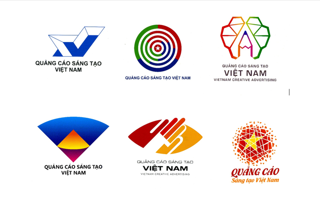 Một số mẫu logo tuyên truyền cho "Giải thưởng Quảng cáo sáng tạo Việt Nam." (Ảnh: BTC) Tổ chức giải thưởng tôn vinh các tác phẩm quảng cáo sáng tạo ảnh 1