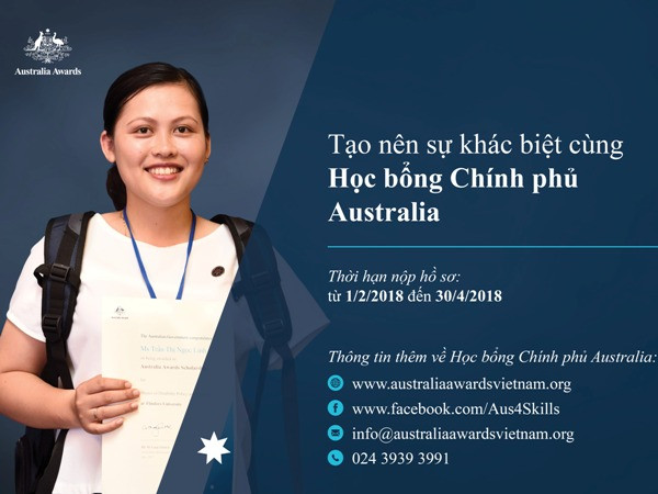 Công bố tiếp nhận hồ Học bổng Chính phủ Australia năm 2018 ảnh 1