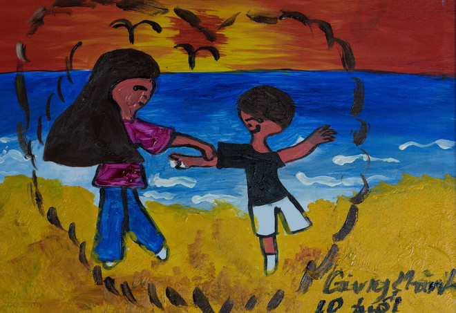 ‘Vẽ lên cổ tích’: Các họa sỹ nhí gây quỹ ủng hộ bệnh nhân khó khăn ảnh 2