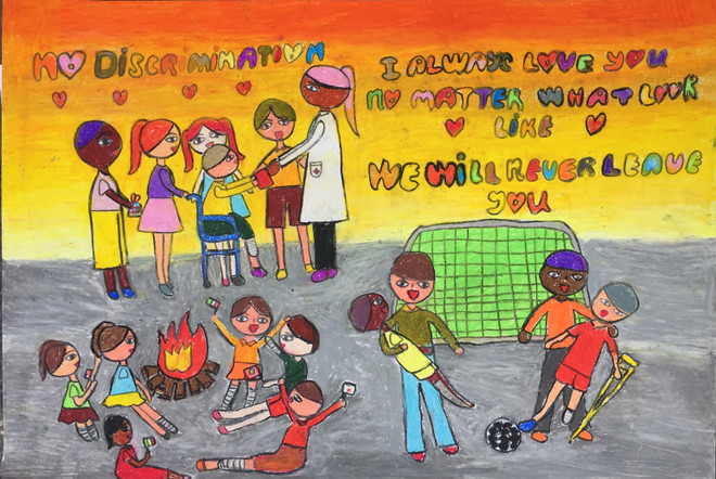 ‘Vẽ lên cổ tích’: Các họa sỹ nhí gây quỹ ủng hộ bệnh nhân khó khăn ảnh 4