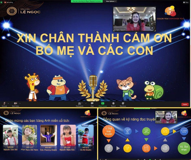 Nghệ sỹ nhân dân Lệ Ngọc làm "quản trò" trong các sân chơi trực tuyến cho thiếu nhi. (Ảnh chụp màn hình) Sau thời kỳ ảm đạm, nghệ thuật biểu diễn sẵn sàng cho ngày mở màn ảnh 2