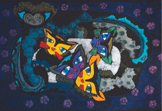 ''Mèo du Xuân'': Gần 100 tác phẩm độc đáo đón năm mới Quý Mão 2023 ảnh 3