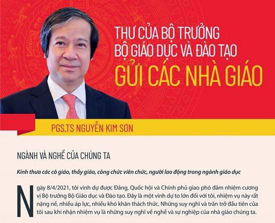 Tân Bộ trưởng Bộ GD-ĐT Nguyễn Kim Sơn gửi thư cho nhà giáo cả nước ảnh 1