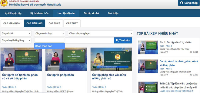 Sở Giáo dục và Đào tạo Hà Nội công bố kho học liệu điện tử ảnh 1