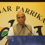 Bộ trưởng Quốc phòng Ấn Độ Rajnath Singh phát biểu khai mạc Diễn đàn các Viện nghiên cứu Quốc phòng ASEAN-Ấn Độ lần thứ nhất. (Ảnh: rajnathsingh.in)