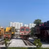 Những toa tàu lịch sử gắn liền qua từng thời kỳ của Tập đoàn Đường sắt quốc gia Việt Nam. (Ảnh: Việt Hùng/Vietnam+)
