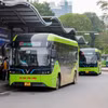 Hà Nội miễn phí vé xe buýt, tàu điện trong dịp nghỉ Lễ Quốc khánh 2/9. (Ảnh: PV/Vietnam+)