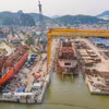 Ngành đóng tàu đang có nhiều đơn hàng từ các chủ tàu nước ngoài nhưng năng lực sản xuất hạn chế nên không thể nhận thêm. (Ảnh: Việt Hùng/Vietnam+)